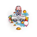 father with infinite signature  tattoo design idea