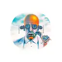 father with infinite signature  tattoo design idea