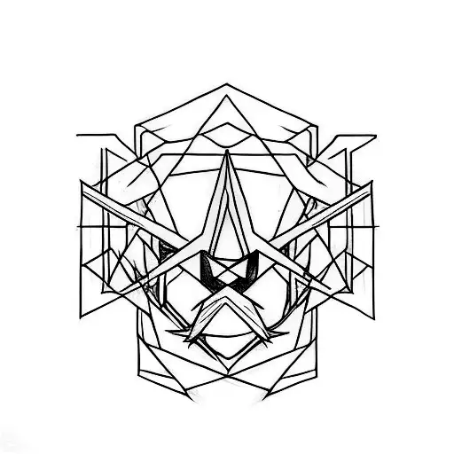 Incorporate Linkin Park's iconic logo into a minimalist design tattoo design idea