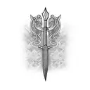 sword wrapped in  tattoo design idea