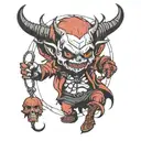 devil puppet master with strings tattoo design idea