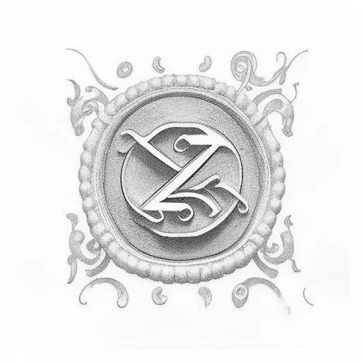 Tattoo with the following letters: Z, Y, M, R, H, K tattoo design idea