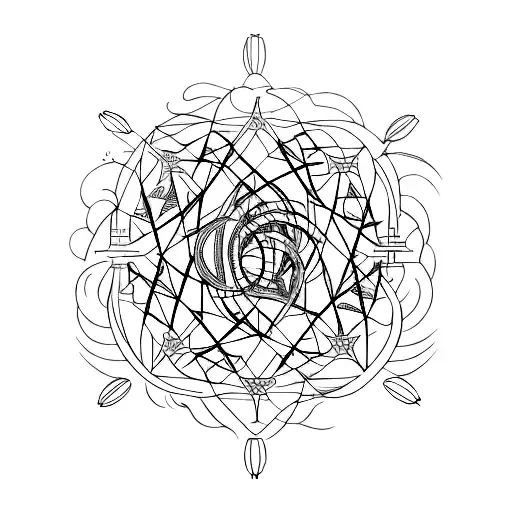 interpretation of the phrase "my heart in the east but I am in the center of the west" tattoo design idea