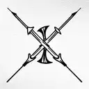 bow and arrow tattoo design idea