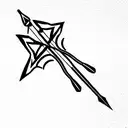 bow and arrow tattoo design idea