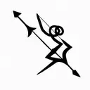 bow and arrow tattoo design idea