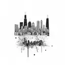 chicago skyline  tattoo design idea
