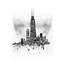 chicago skyline  tattoo design idea