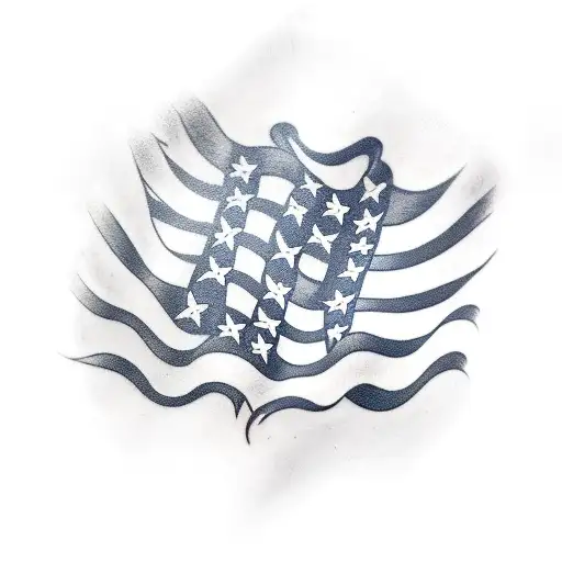 betsy Ross flag tattoo design idea