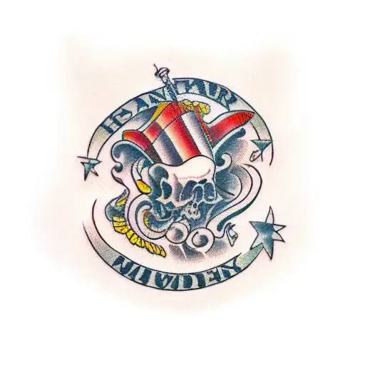 1911 handgun tattoo design idea