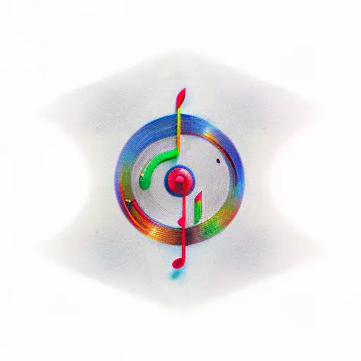 path with music, guitars, chemistry, engineering and physics  tattoo design idea