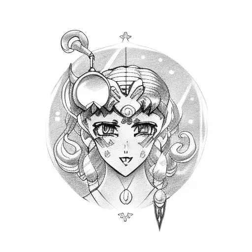 sailor moon tattoo design idea