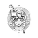 sailor moon tattoo design idea