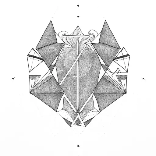 Incorporate triangles into a design representing the bond between three siblings tattoo design idea