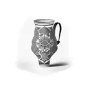 Broken vase tattoo design idea