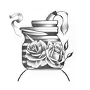 Broken vase tattoo design idea