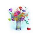 Broken vase  tattoo design idea