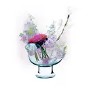 Broken vase  tattoo design idea