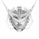 Create a coding-themed tattoo incorporating Maori stripes tattoo design idea