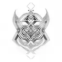 Create a coding-themed tattoo incorporating Maori stripes tattoo design idea