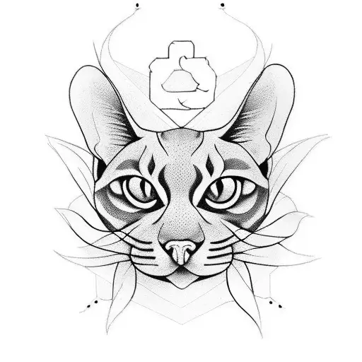 quiero un diseño para tatuaje que represente la locura en mi interior. Me gustaria que estuviese basado en el gato de al tattoo design idea
