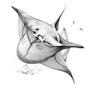 Manta Ray tattoo design idea
