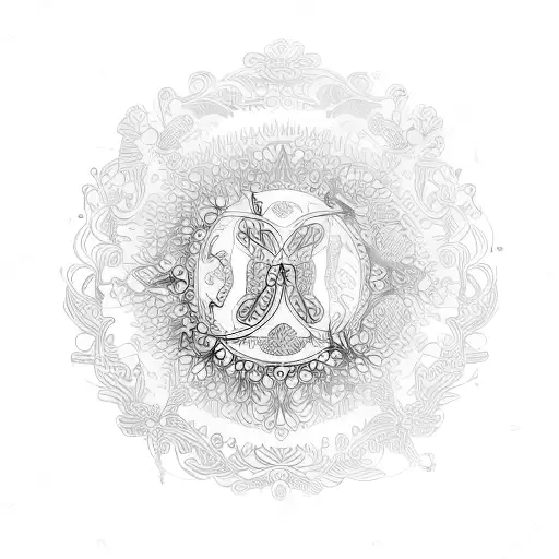 delicate ornemental tattoo design idea