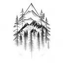 british columbia mountains tattoo design idea