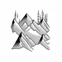 british columbia mountains tattoo design idea