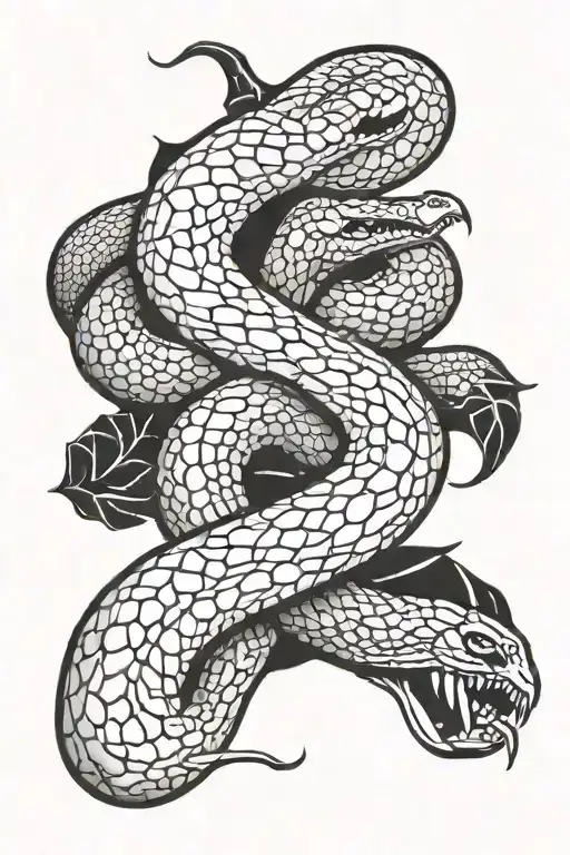 Snake that wraps around the arm from the hand reaching tattoo design idea