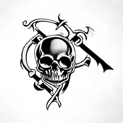 a skull and crossbones tattoo design idea