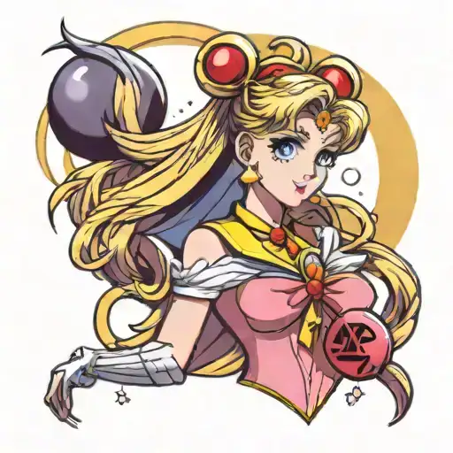 Sailor moon tattoo design idea