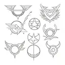 Sailor moon symbol tattoo design idea