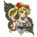 Sailor moon tattoo design idea