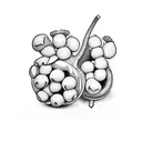 three acorns tattoo design idea