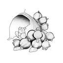 three acorns tattoo design idea