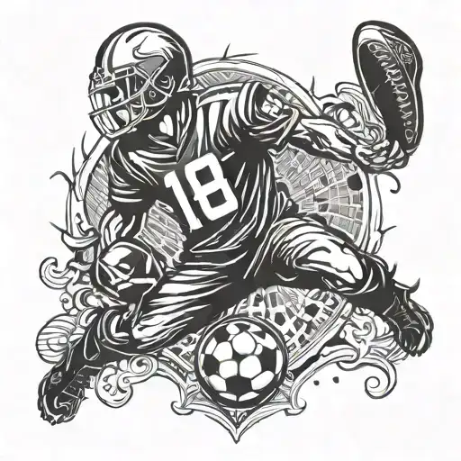 Football fan tattoo design idea