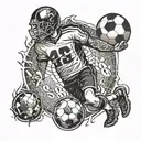 Football fan tattoo design idea