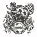 Football fan tattoo design idea
