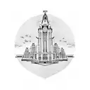 Liver building  tattoo design idea