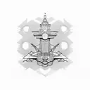 Liver building  tattoo design idea