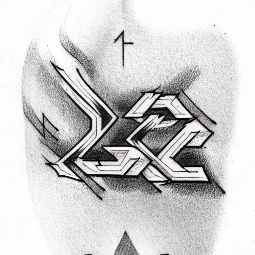a tattoo spelling " Dxs FxkXll'x Mxn" tattoo design idea