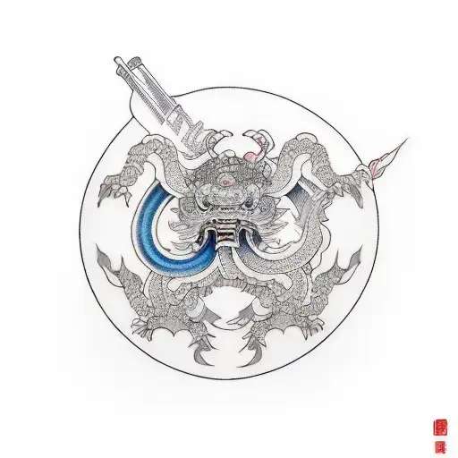 Neo Japanese Oni back tattoo tattoo design idea