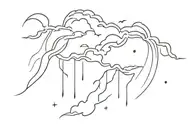 thunderstorm tattoo design idea