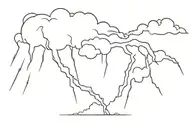 thunderstorm tattoo design idea