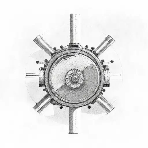 Steam engine tattoo design idea