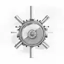 Steam engine tattoo design idea