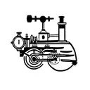 Steam engine tattoo design idea