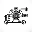Steam engine tattoo design idea