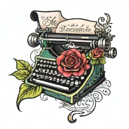 tip top gorgeous in type writer font tattoo design idea
